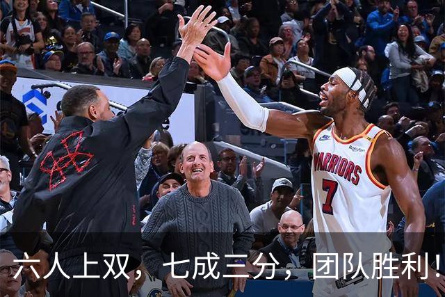 六人上双，七成三分，团队胜利！